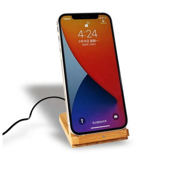 Multifunctional Wireless Charging Bamboo Wood Wireless Phone Charger stand Multifunctional Fast 5w 7.5w 10w